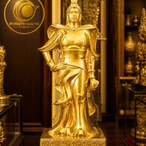 Tượng Đồng Dát Vàng Nữ Tướng Lê Chân