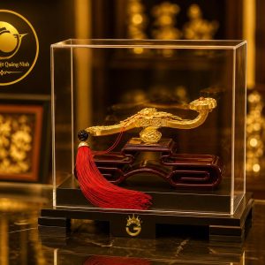 Hộp Gậy Như Ý Dát Vàng 24K